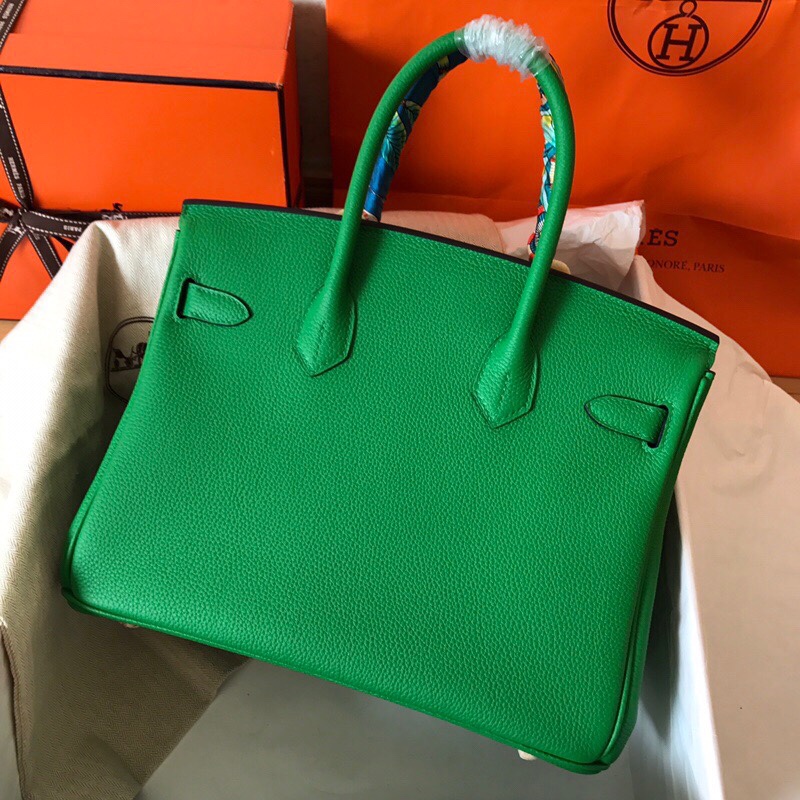 Hermes Birkin 30CM Togo Leather Handbag Green